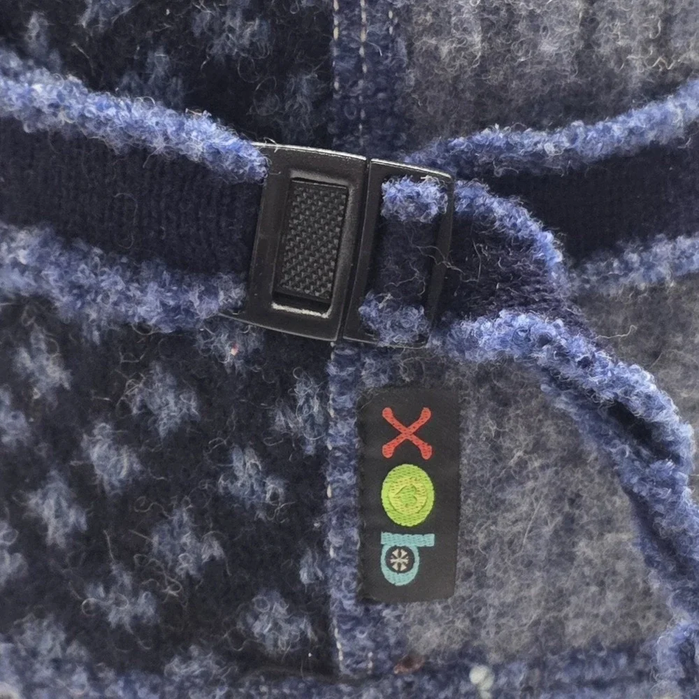 Xob Hats Icebox Bomber Beanie Blue Green Unisex One Size Wool Made In USA